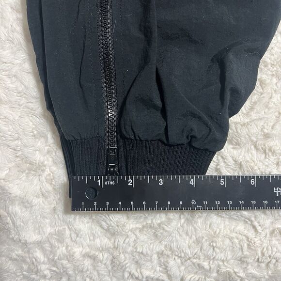 Vintage Nike Pants Womens Size XL Black Windbreaker Drawstring Joggers Zipper - Picture 5 of 8